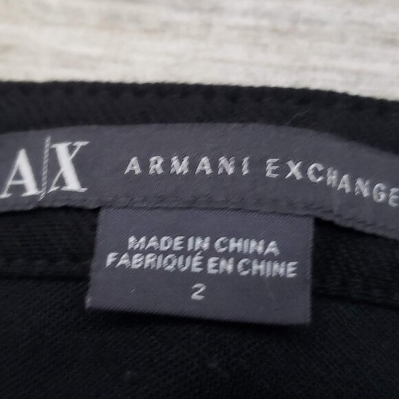 AX Armani Exchange Moto Skinny Pants Women's Low Rise Coated Fabric Panel 2 - Picture 6 of 8